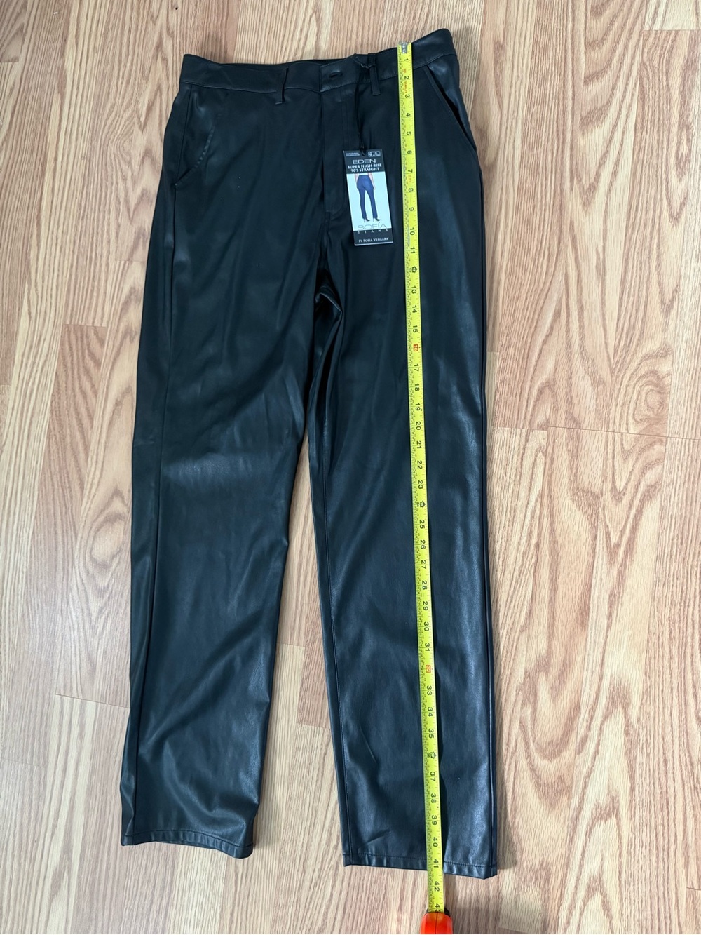 Women's Black Faux Leather Dress Pants - Classic Tailored Style